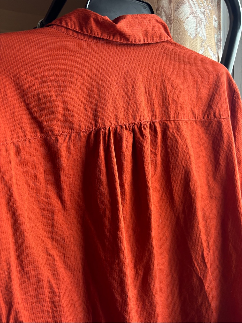 EUC Vintage Eileen Fisher Burnt Orange Red Cotton Button-Down Shirt | Women’s 1X - Picture 9 of 16